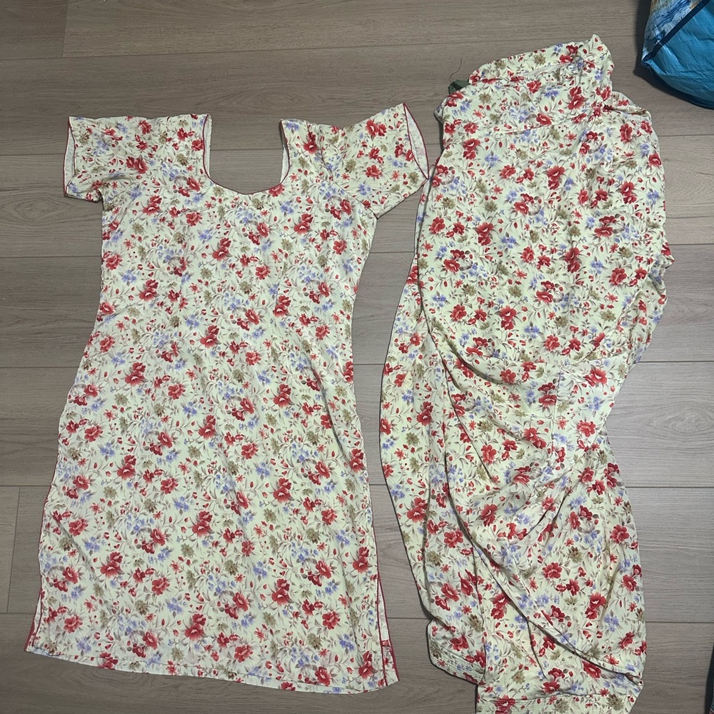 Floral Dress with Matching Fabric
